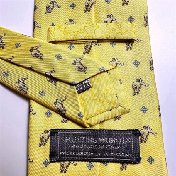 3765-Caravat-HUNTING WORLD Italy silk tie 9.5cm-Gần như mới7