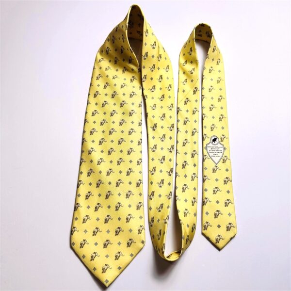 3765-Caravat-HUNTING WORLD Italy silk tie 9.5cm-Gần như mới8