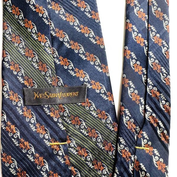 3676-Caravat-YVES SAINT LAURENT vintage silk tie-Khá mới7