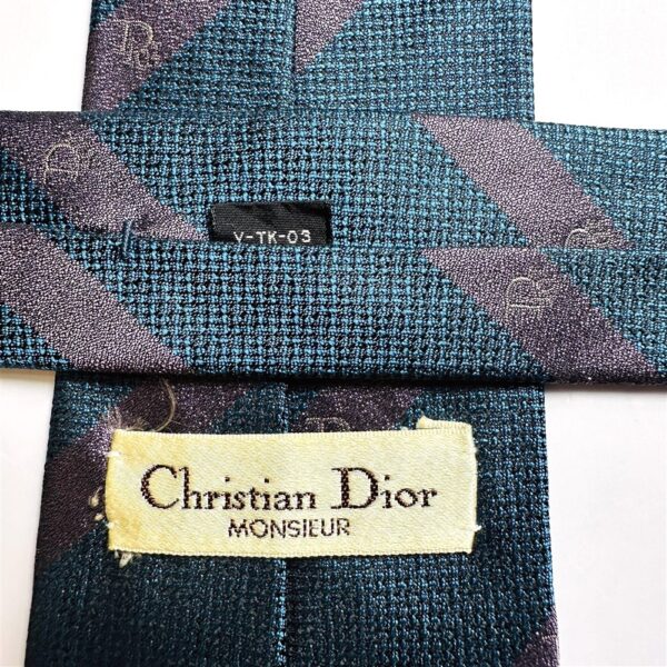 3679-Caravat-CHRISTIAN DIOR Monsieur silk tie-Gần như mới6