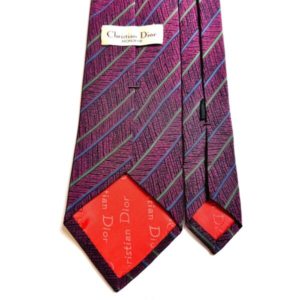 3681-Caravat-CHRISTIAN DIOR Monsieur vintage silk tie-Khá mới4