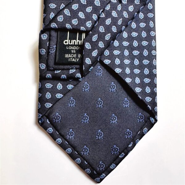 3696-Caravat-DUNHILL London silk tie 8cm-Gần như mới6