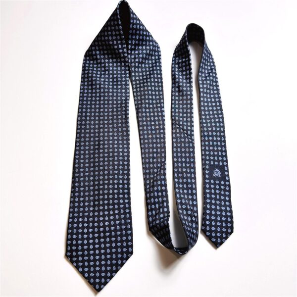 3696-Caravat-DUNHILL London silk tie 8cm-Gần như mới8