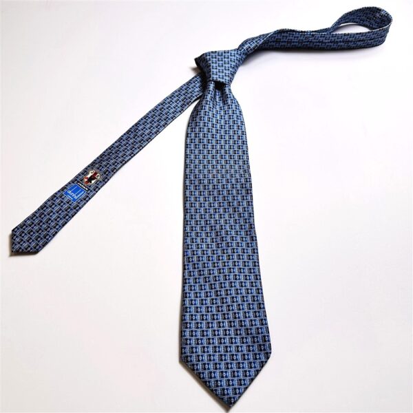 3698-Caravat-DUNHILL for Japan football team 2009 silk tie 8.3cm-Khá mới1