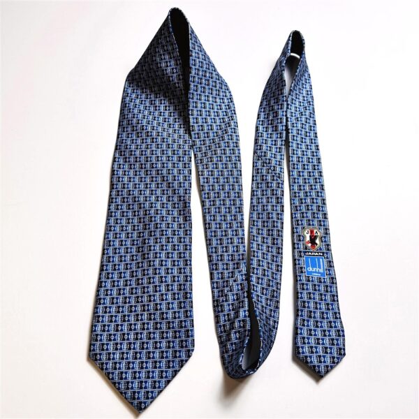 3698-Caravat-DUNHILL for Japan football team 2009 silk tie 8.3cm-Khá mới8