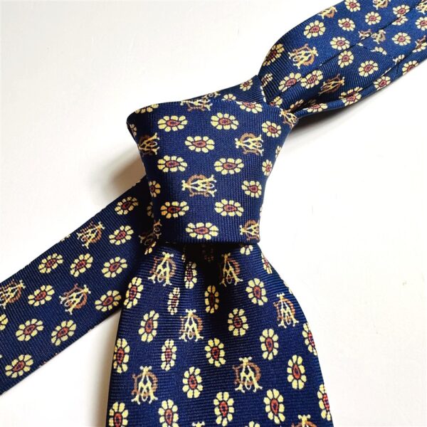 3697-Caravat-DUNHILL London silk tie 8cm-Gần như mới0