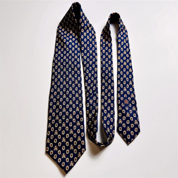 3697-Caravat-DUNHILL London silk tie 8cm-Gần như mới8