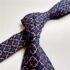 3702-Caravat-DUNHILL London silk tie 8cm-Gần như mới0