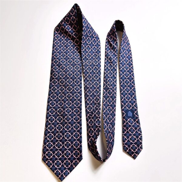 3702-Caravat-DUNHILL London silk tie 8cm-Gần như mới8