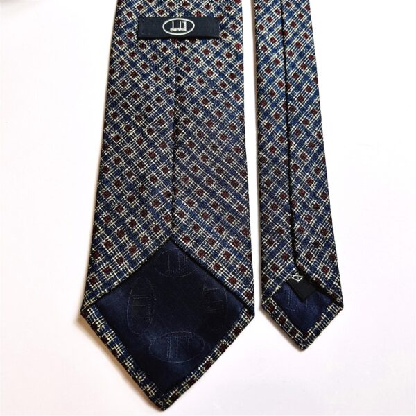 3705-Caravat-DUNHILL London silk tie 9cm-Khá mới4