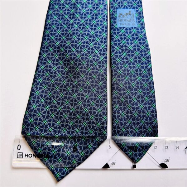 3713-Caravat-HERMES 7097OA silk tie-Khá mới3