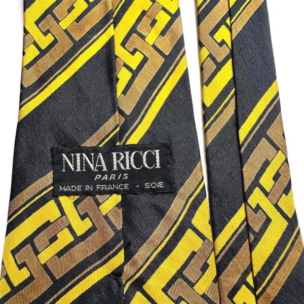 3743-Caravat-NINA RICCI Vintage silk tie 10.5cm-Đã sử dụng/Khá sạch6