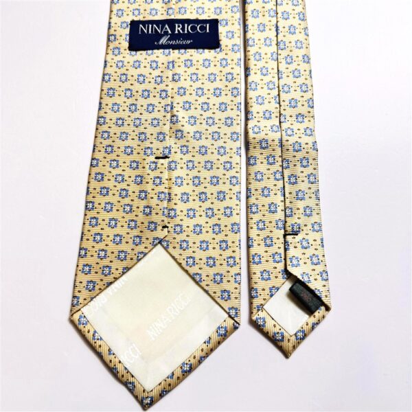 3739-Caravat-NINA RICCI Monsieur silk tie 9.0cm-Khá mới4