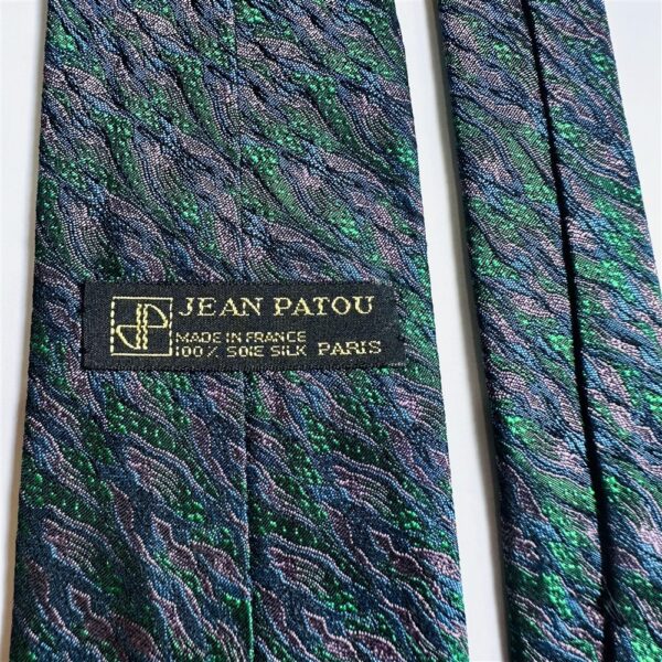 3779-Caravat-JEAN PATOU France silk tie 8.0cm-Khá mới5