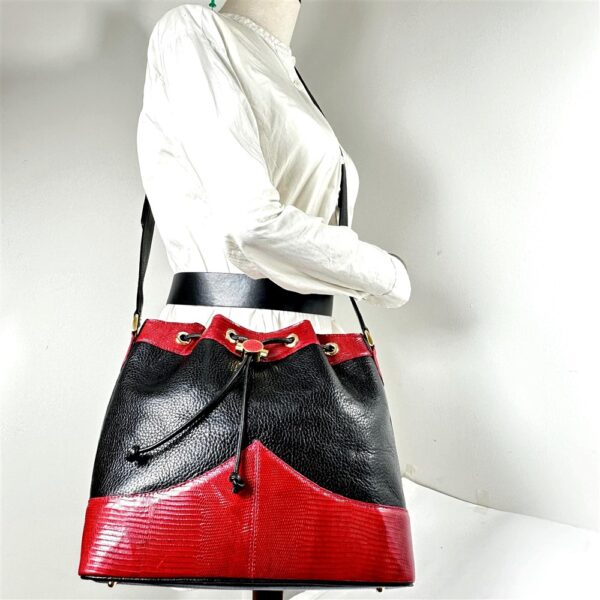 5431a-Túi đeo vai-MARUU Tokyo lizard bucket bag-Khá mới16