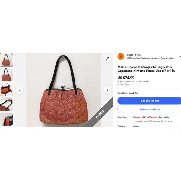 4244-Túi xách tay-MARUU Tokyo crocodile skin handbag-Đã sử dụng/Khá mới12