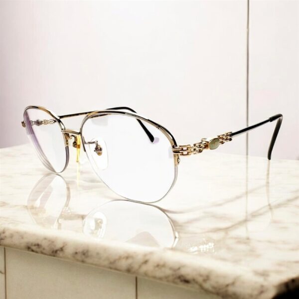 6743-Gọng kính nữ-Đã sử dụng/Khá mới-HANAE MORI by Nikon half rim eyeglasses frame0